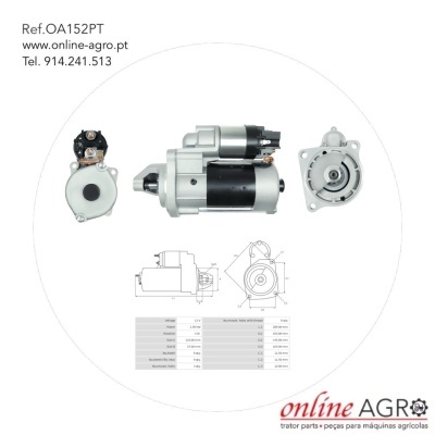 Peças metálicas de motor de arranque para máquinas agrícolas com referências e contactos
