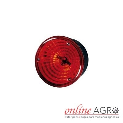 Luz traseira redonda vermelha com parafusos e logótipo online AGRO