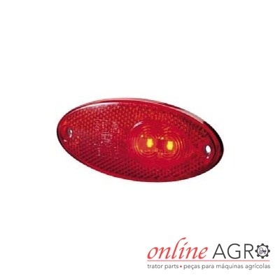 Luz traseira vermelha oval para maquinaria agrícola