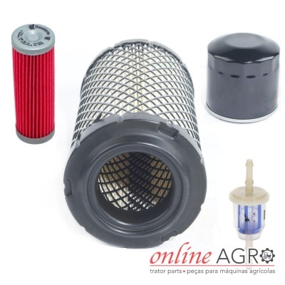 Conjunto de filtros para máquinas agrícolas com vários filtros e logotipo online AGRO