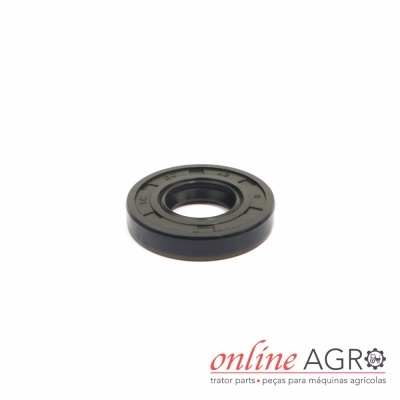 Vedante circular preto com inscrições, em fundo branco com logotipo online AGRO.