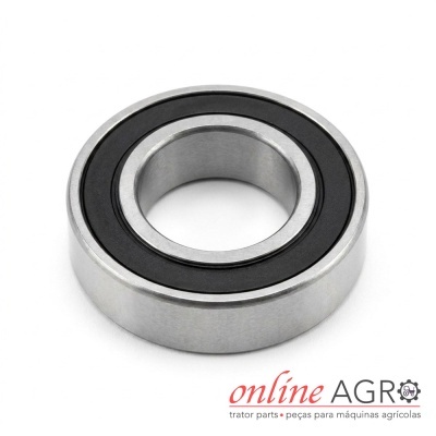 Rolamento cilíndrico metálico com anel preto e texto online AGRO trator parts • peças para máquinas agrícolas