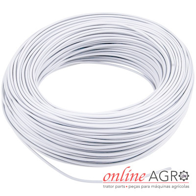 Rolo de fio elétrico branco enrolado com logótipo online AGRO