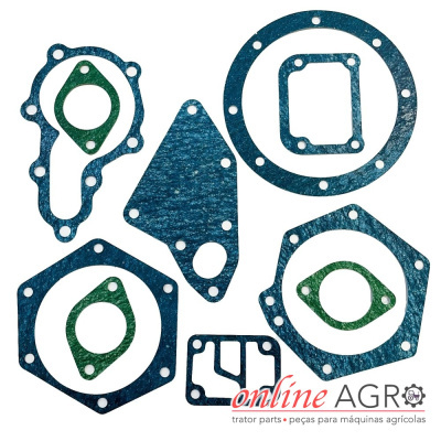 conjunto de juntas para motores fibra azul e verde