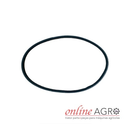 Anel O-ring preto sobre fundo branco com logotipo online AGRO