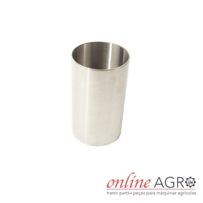 Cilindro metálico prateado com logotipo online AGRO