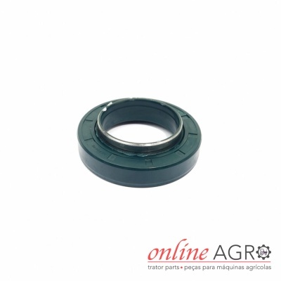 Vedante circular preto com anel metálico em fundo branco