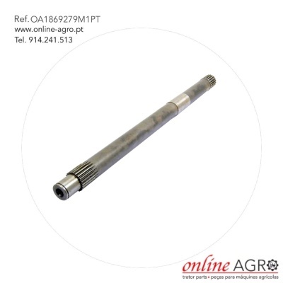 Eixo metálico cinzento com engrenagens nas extremidades