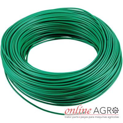 Rolo de fio verde isolado enrolado com fundo branco e logótipo online AGRO