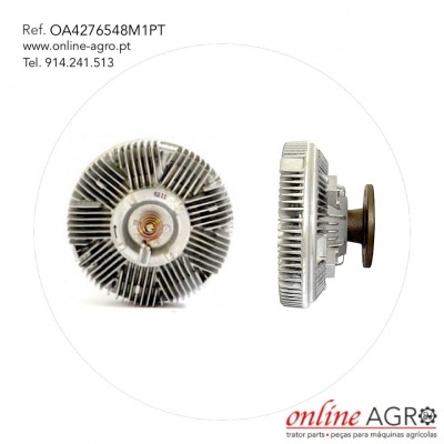 Peça metálica circular para máquinas agrícolas com texto da referência e contacto