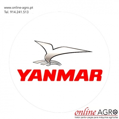 Logotipo da YANMAR com texto e contactos em fundo branco