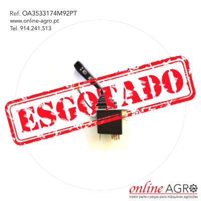 Interruptor elétrico preto com cabo e texto esgotado