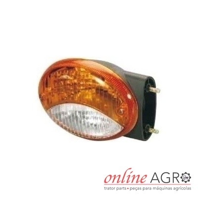 Luz traseira plástica laranja e transparente para máquina agrícola