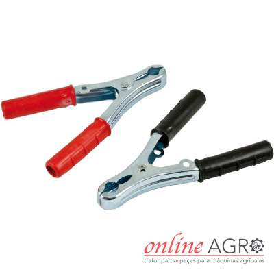 Par de garras metálicas para baterias com punhos coloridos
