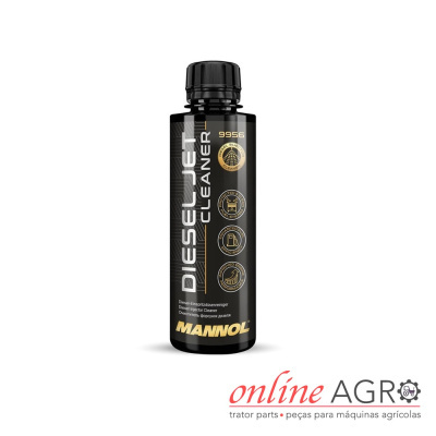 Frasco preto de dieseljet cleaner Mannol 9956 com texto e ícones dourados e brancos