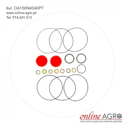 Conjunto de anéis e peças pequenas circulares em várias cores sobre fundo branco
