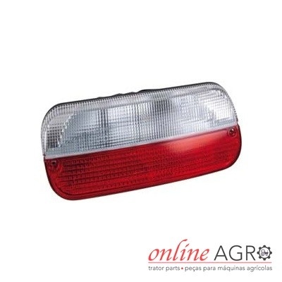 Luz traseira agrícola transparente e vermelha com logotipo online AGRO