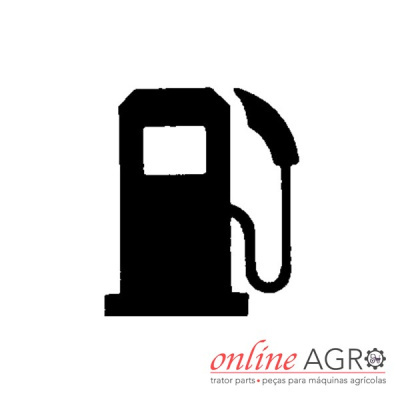 Ícone preto de bomba de combustível com texto online AGRO no canto inferior direito