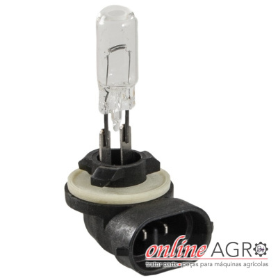 Lâmpada automóvel com base preto e branco e plugue elétrico