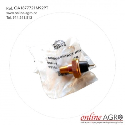 Peça metálica rosqueada em embalagem plástica com texto e fundo branco