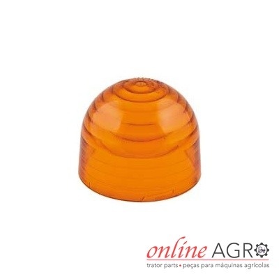 Peça de equipamento agrícola plástica laranja semicircular