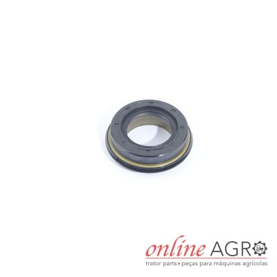 Vedante preto e dourado para trator sobre fundo branco com logo online AGRO