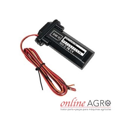 Módulo eletrónico preto com fios vermelhos e pretos