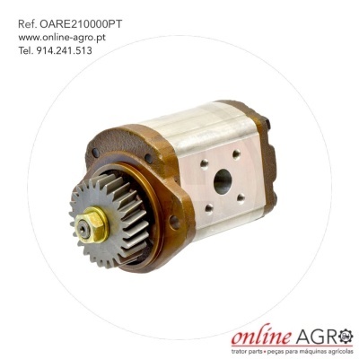 Bomba hidráulica metálica com engrenagem cinzenta e porca dourada