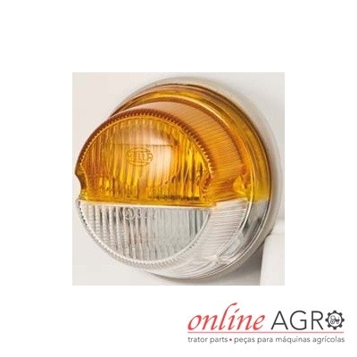 Sinalizador de luz amarela e transparente redondo para máquina agrícola