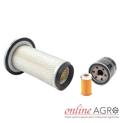 Conjunto de três filtros para máquinas agrícolas
