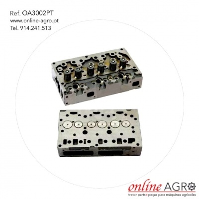 Cabeçote de motor metálico para máquinas agrícolas com referência e contactos