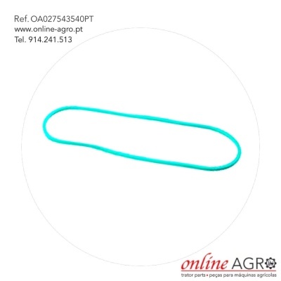 Elástico azul claro sobre fundo branco com texto e logo online Agro