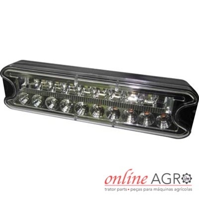 Farol retangular com LEDs para maquinaria agrícola