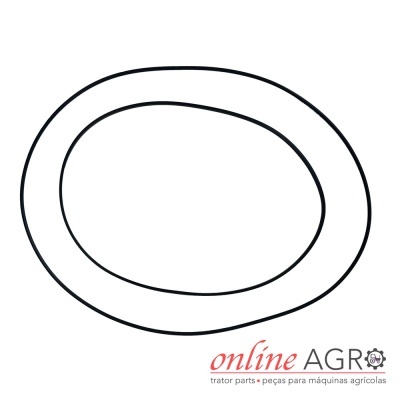 Duas juntas de borracha negras circulares em fundo branco com logótipo online AGRO