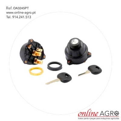 Conjunto de fechadura com chaves e anéis