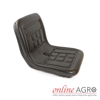 Assento preto moldado para máquina agrícola com logo online AGRO