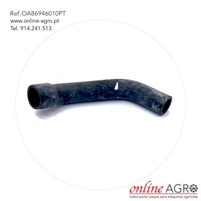 Mangueira preta curva flexível com referência e contato da loja online agro