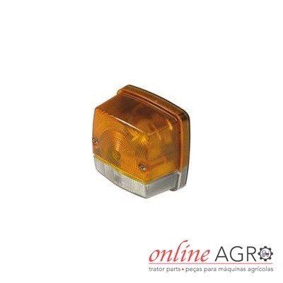 Sinalizador luminoso alternativo quadrado laranja para trator