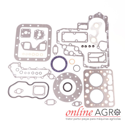 Conjunto de juntas e vedantes para máquina agrícola sobre fundo branco
