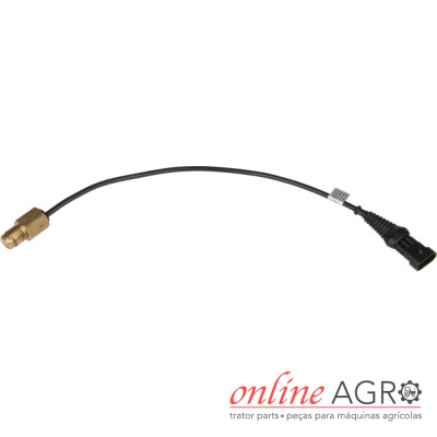 Cabo sensor com conector plástico e peça metálica rosqueável