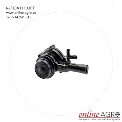 Bomba de água metálica preta com referência e contacto