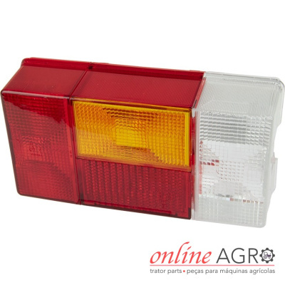 Farolim traseiro plástico vermelho, amarelo e branco para máquinas agrícolas