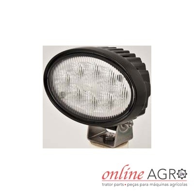 Luz oval com LEDs e suporte metálico para máquinas agrícolas