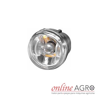 Luz redonda para máquina agrícola com lente transparente