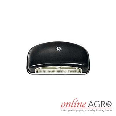 Luz retangular preta para máquinas agrícolas com lente transparente