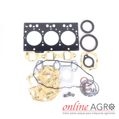Conjunto de juntas e anéis de vedação para motores em fundo branco