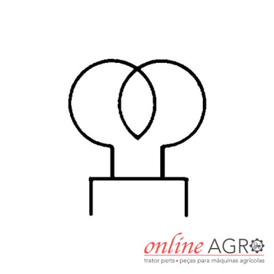 Logótipo com duas formas circulares interligadas e texto online AGRO