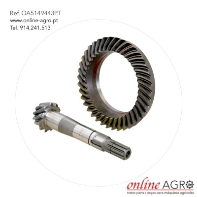 Conjunto de engrenagens metálicas com texto e logotipo online AGRO