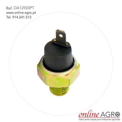 Sensor ou interruptor metálico com rosca dourada e terminal preto