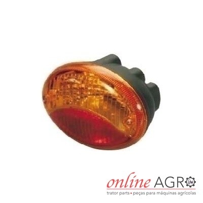 Farolim traseiro para máquina agrícola laranja e vermelho